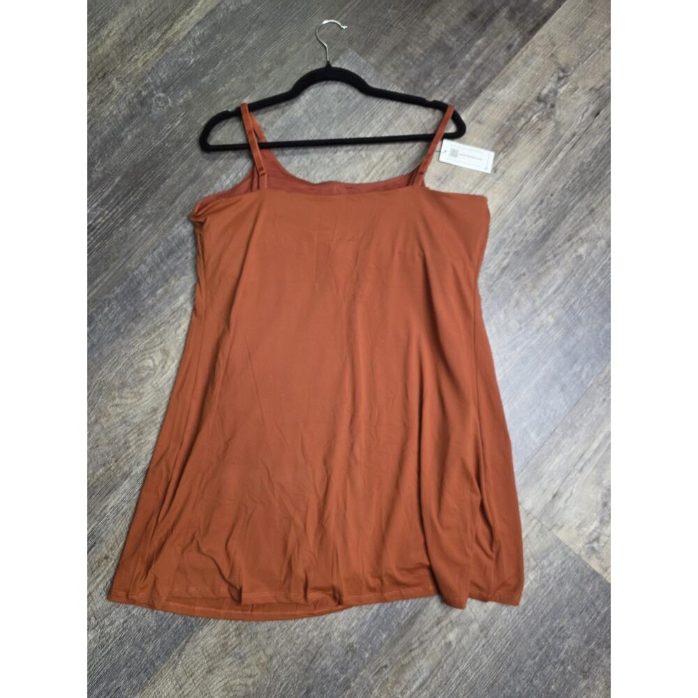 Ovruns Women's Exercise Tennis Dress Built-In Shorts XXL Rust Orange NWT - Picture 7 of 7
